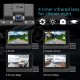 Automatic Loop Recording1080P Car DVR Camera Three Recording Car Recorder With Rear Pull  Circular Recording